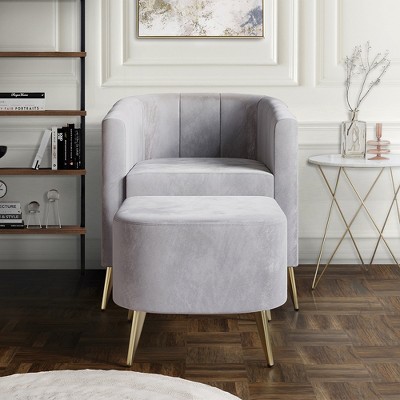 ChaletPosh Accent Chair with Stool