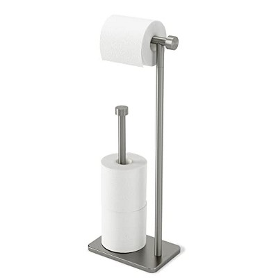 Umbra Cappa Toilet Paper Holder & Reserve, Nickel
