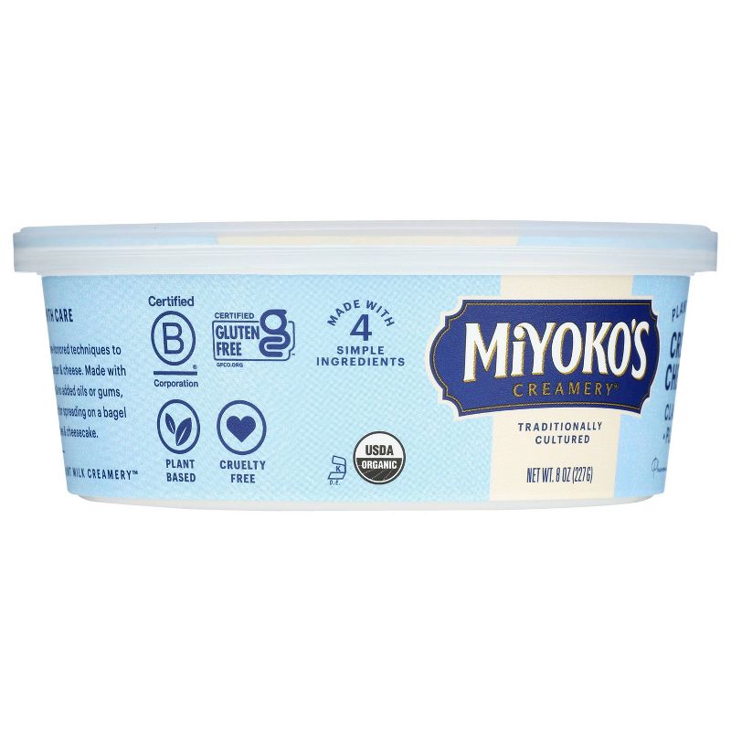 Miyoko&#39;s Creamery Classic Plain Organic Cultured Vegan Cream Cheese - 8oz, 2 of 6