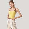 Anna-Kaci Active Women's Square Neck Contrast Trim Cropped Active Tank Top - 3 of 4