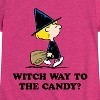 Girls' - Peanuts - Sally Halloween Witch Way To The Candy Fitted Short Sleeve Graphic T-Shirt - 2 of 4