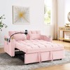 SKRAN Versatile Foldable Sofa Bed in 3 Lengths, Modern Sofa Sofa Sofa Velvet Pull-Out Bed, Adjustable Back and Ashtray and Swivel Phone Stand - 2 of 4