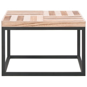 vidaXL Coffee Table Light Wood and Black - 1 of 4