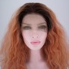 Unique Bargains Women's Halloween Medium Long Fluffy Curly Wavy Lace Front Wigs with Wig Cap 14" Pink 1PC - image 4 of 4