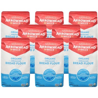 Arrowhead Mills Organic Unbleached Bread Flour - Case of 8/5 lb