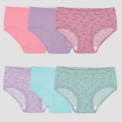Fruit of the Loom Girls' 6pk Seamless Briefs - Colors May Vary 10-12