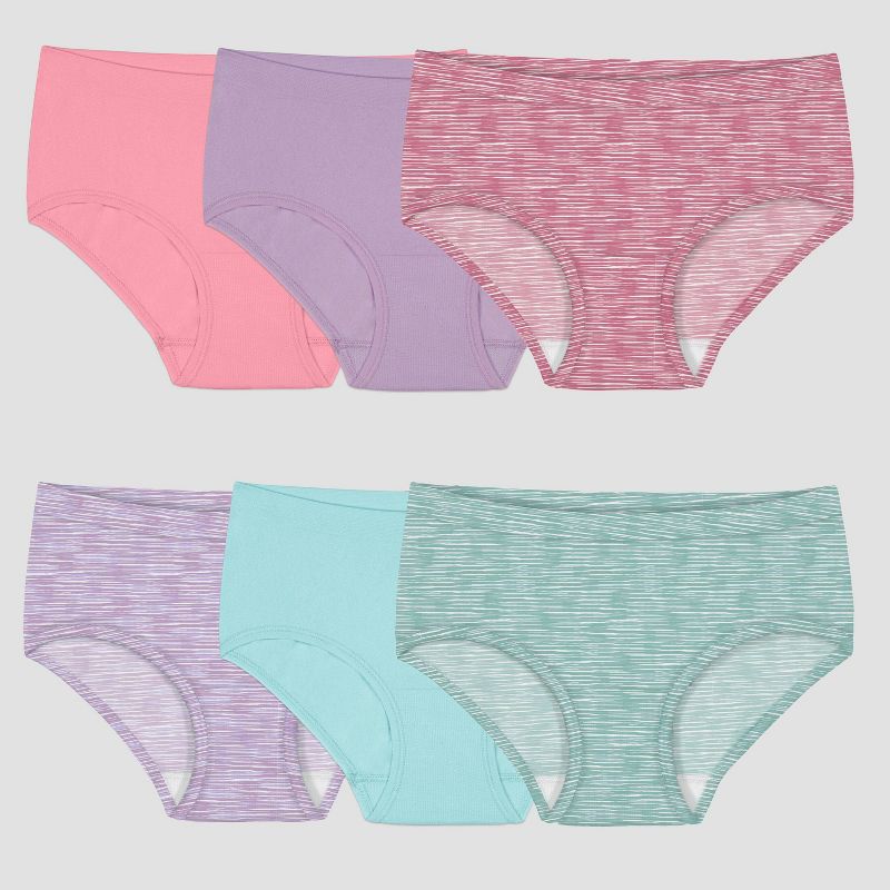 Fruit of the Loom Girls' 6pk Seamless Briefs - Colors May Vary, 1 of 4