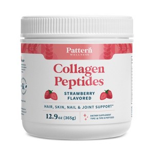 Pattern Wellness Collagen Peptides Powder - Strawberry Flavor (12.9 ounces) - 1 of 4