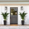 16 Inch Tall Planter Set of 2 Large Rattan Flower Pot with 2 Trays - 3 of 4