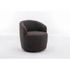 25.6" Teddy Swivel Barrel Armchair with 360-degree Rotation and Metal Base - 3 of 4