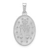 Black Bow Jewelry 14k White Gold Solid Oval Miraculous Medal Pendant, 15 x 28mm - 3 of 4