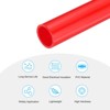 Unique Bargains Water Plumb DIY Crafts High Impact Rigid Round Pipes 8" Length ID 0.83" OD 0.98" Red - 3 of 4