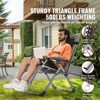 VEVOR Zero Gravity Chair, 26 inch Zero Gravity Recliner Lounge Chair for Indoor and Outdoor, Adjustable Anti Gravity Chair, 500 lbs, Gray - 3 of 4