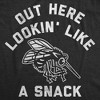 Mens Funny T Shirts Out Here Lookin Like A Snack Sarcastic Mosquito Graphic Novelty Tee for Men - Crazy Dog Men's T Shirt for Animal Lovers - 2 of 4