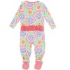 RuffleButts SoftSnooze Baby Girls Ruffle One Piece Footie Pajama - 2 of 4