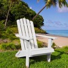 Infurnic Patio Accent Chairs, Folding Adirondack Chairs with Wide Armrests and High Back Support for Garden Backyard Patio, White, 29"*35"*37" - 2 of 4