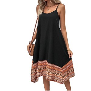 blue dress for baby girl ZAPAKA Boho Cover Up Asymmetrical Wrap Casual V Neck Short Sleeves Floral  Printed Midi Boho Summer Party Dress – ZAPAKA AU main image 0