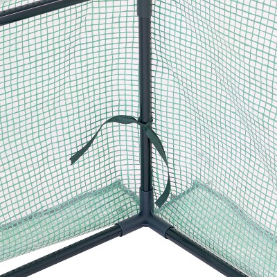 Sunnydaze Green 4' x 2' Iron and PVC Mini Greenhouse