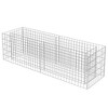 vidaXL Gabion Raised Bed Silver Galvanized steel 177.2 x 35.4 x 19.7 in - 3 of 4