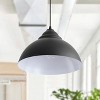 Dewdrop Modern Metal Pendant 1-Light Black Hanging Wire Pendant Light Suitable For Restaurants - 2 of 4