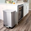 LunaLulinlk 20 Gallon Trash Can, Stainless Steel Step On Kitchen Trash Can, Stainless Steel - 3 of 4