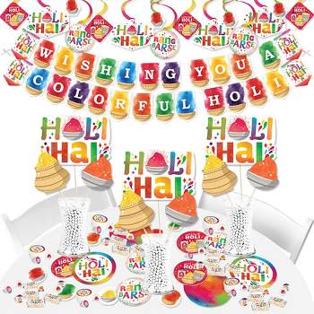 Big Dot of Happiness Holi Hai - Festival of Colors Party Supplies - Banner Decoration Kit - Fundle Bundle