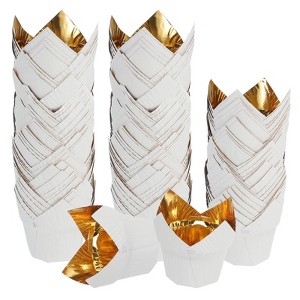 Unique Bargains Party Christmas Cake Muffins Paper Tulip Baking Cups 100 Pcs - 1 of 4