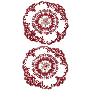 Unique Bargains Retro Lace Crochet Embroidered Placemats - 1 of 4
