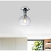 Chloe Lighting Strang Transitional 1 Light Chrome Semi-Flush Ceiling Fixture 6" Wide - 3 of 4