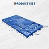 Heavy Duty Plastic Floor Pallets, Rackable Stackable Lightweight Waterproof Storage Pads, Ventilated Grid Design for Basement Warehouse Garage - 2 of 4