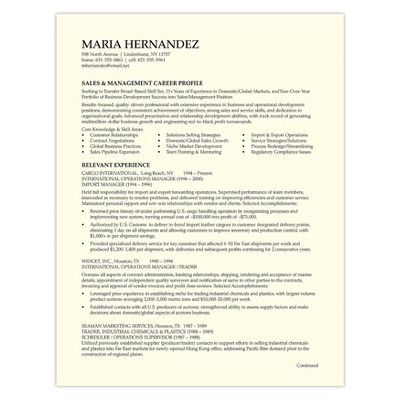 resume paper target