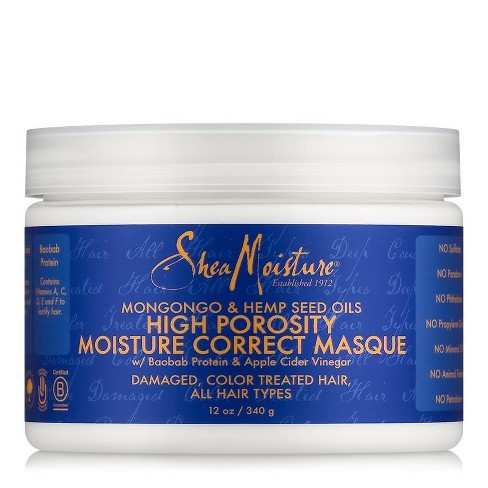SheaMoisture Mongongo & Hemp Seed Oils High Porosity Moisture-Correct Masque - 12oz - image 1 of 3