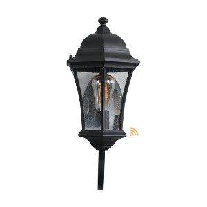 DAKAFUL Outdoor Wall Sconce with Dusk-to-Dawn Sensor,Clear Bubble Glass Shade,Waterproof Exterior Lantern for Entryway/Garage/Porch/Patio - 1 of 4