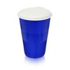 True Blue Party Cups, Disposable Cups, Drink Cups for Cocktails and Beer, 16 Ounce Capacity, Plastic, Blue, Set of 24 - 4 of 4