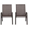 PAGED Outdoor Dining Chairs Steel Patio Chairs with Armrest High Backrest Breathable Fabric for Backyard, Patio, Pool, Lawn - 3 of 4