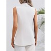 Coolmee Women's Sleeveless Vest Blazer Casual Open Front Single Button Work Office Tops Jacket - 4 of 4