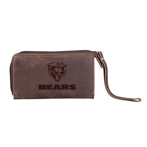 Evergreen NFL Chicago Bears Brown Leather Women's Wristlet Wallet Officially Licensed with Gift Box - 1 of 1