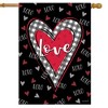 Briarwood Lane Valentine's House Flag 40x28 For Outdoor Plaid Heart House Flag Flag For Valentine's House Flag - 2 of 4