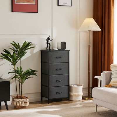 ALEXOUN Drawers Dresser for Bedroom,Storage Drawer Unit with Fabric Bins,Sturdy Metal Frame,Wood Tabletop for Guest Room,Entryway