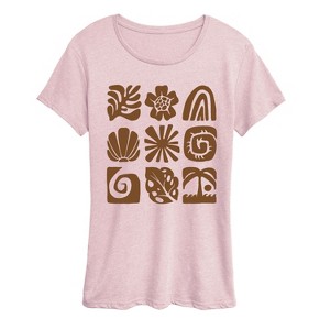 Women's - Instant Message - Beach Squares Short Sleeve Graphic T-Shirt - 1 of 4