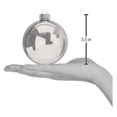 Old World Christmas Metallic Glass Ball Ornament Set, 3.5"