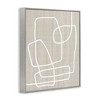 Stupell Industries Contemporary White Line Shapes Minimal Grain Design Framed Giclee Art, Gray, 24" x 30" - 2 of 4