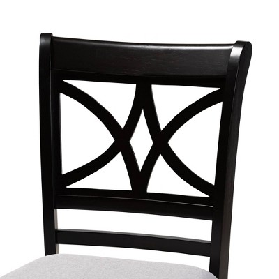 Chandler Gray Upholstered Wood Pub Chairs, Set of 2