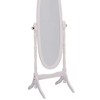 Vynxaria 59.25" Tall Oval Standing Wooden Floor Mirror with White Finish ¨C Adjustable & Stylish - 3 of 4