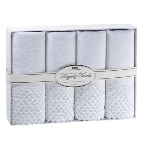 Creative Scents White Embellished Towel Set with Gift Box - image 1 of 4