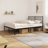 vidaXL Black Metal Bed Frame with Storage Space and Headboard, Sturdy Powder-Coated Steel - 2 of 4