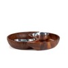Nambe 14" Chip and Dip Bowl - Yinyang Design with 4 Compartments, Made from Wood and Alloy, For Serving, Hosting, Entertainment - 2 of 4
