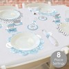 Big Dot of Happiness Winter Wonderland - Snowflake Holiday Party and Winter Wedding Paper Charger and Table Decorations Chargerific Kit for 8 - 2 of 4