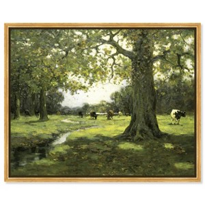 Art Remedy Meadow Brook by Charles Paul Gruppe Classic Landscape and Portrait Wall Art Framed - 1 of 4