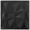 VidaXL 3D Wall Panels 12 pcs 19.7"x19.7" Diamond Black 32.3 ftÂ² - 2 of 4